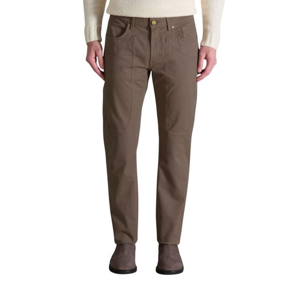 Jeckerson Brown Cotton Skinny Men's Pants